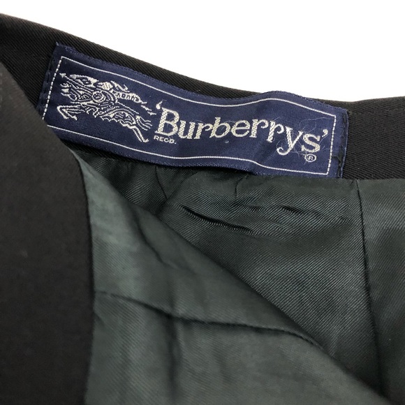 Vintage Burberry Black Pleated Wool Knee Length Minimalist Skirt Size 10 28” - Picture 7 of 13